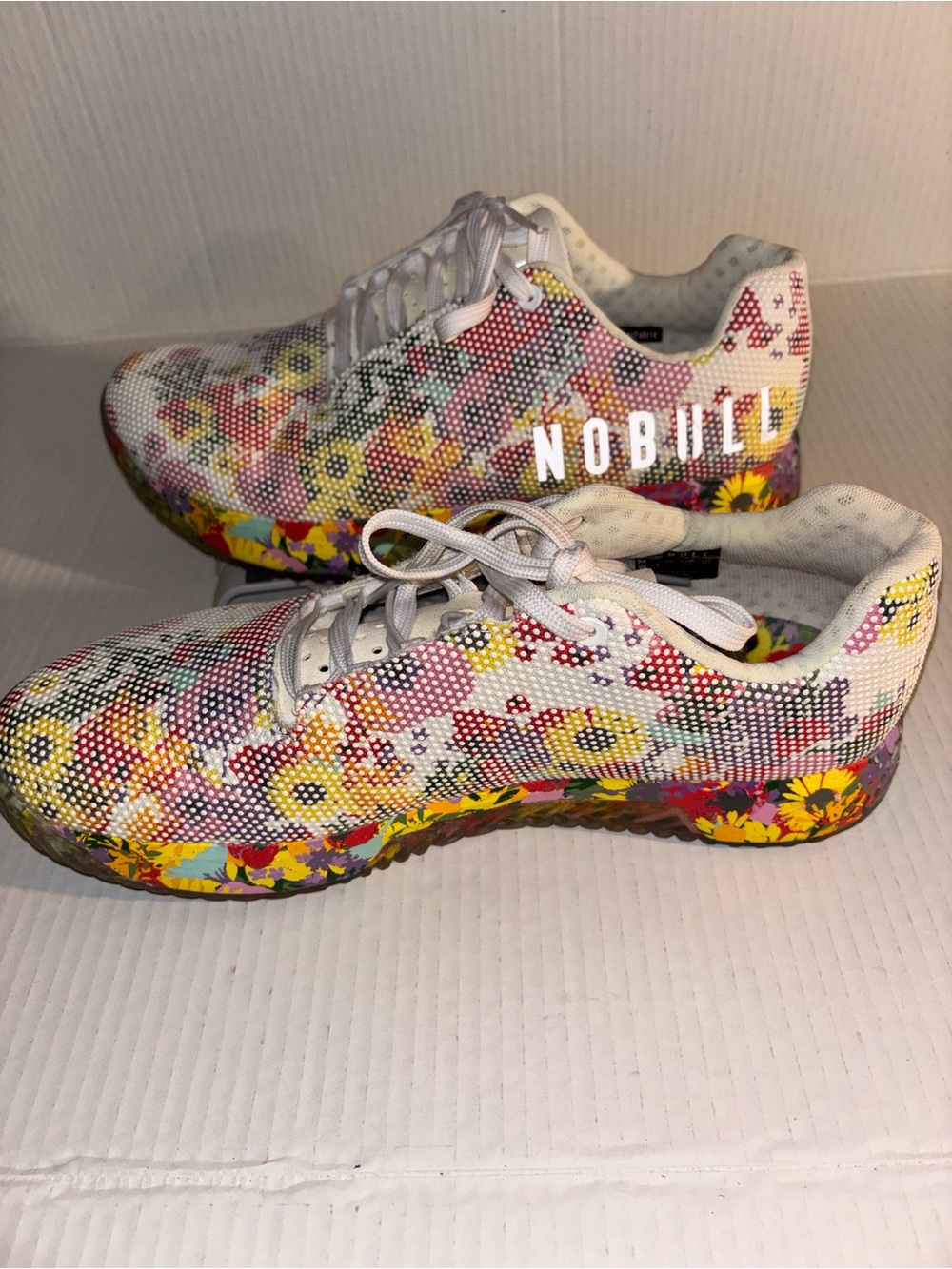 NOBULL Floral Print Sneakers - White, Yellow, Pink, Purple